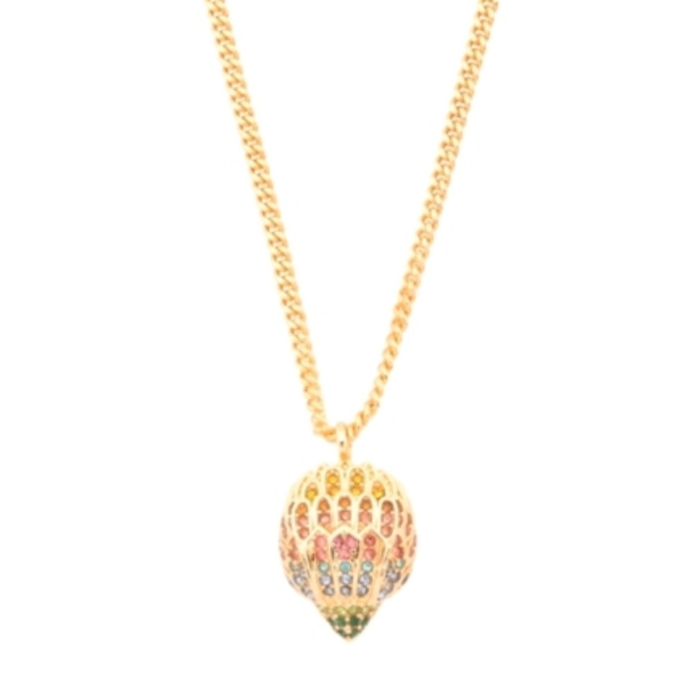 KURT GEIGER LONDON MULTICOLOR CRYSTAL EAGLE PENDANT NECKLACE - Picture 2 of 3